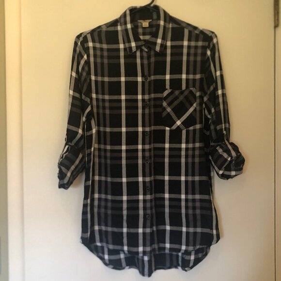 Woolrich button-down plaid blouse sz S - Picture 5 of 9